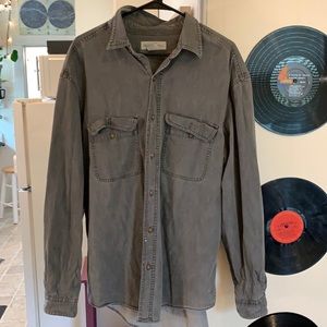 faded black button up